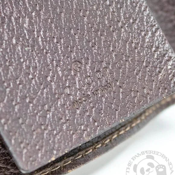 GUCCI GG Monogram Canvas Italian Leather Key Case Holder Brown Snap Closure - Picture 6 of 6